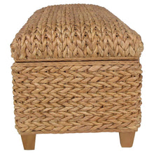 Laughton Hand-Woven Banana Leaf Storage Bench – Natural