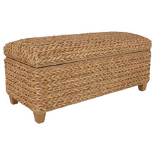 Laughton Hand-Woven Banana Leaf Storage Bench – Natural