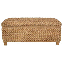 Laughton Hand-Woven Banana Leaf Storage Bench – Natural
