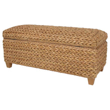 Laughton Hand-Woven Banana Leaf Storage Bench – Natural