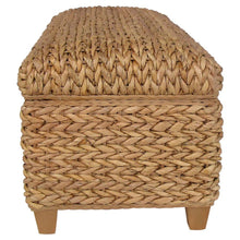 Laughton Hand-Woven Banana Leaf Storage Bench – Natural