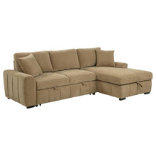 Pastrana Upholstered Sleeper Sectional Sofa RAF Chaise – Camel