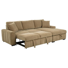 Pastrana Upholstered Sleeper Sectional Sofa RAF Chaise – Camel