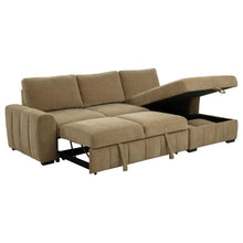 Pastrana Upholstered Sleeper Sectional Sofa RAF Chaise – Camel