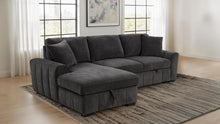 Pastrana Upholstered Sleeper Sectional Sofa LAF Chaise – Charcoal Grey