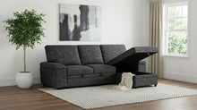 Demko Sleeper Sectional Sofa with Speaker and Storage Chaise – Granite
