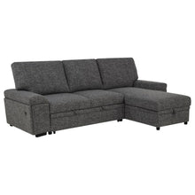 Demko Sleeper Sectional Sofa with Speaker and Storage Chaise – Granite