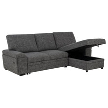 Demko Sleeper Sectional Sofa with Speaker and Storage Chaise – Granite