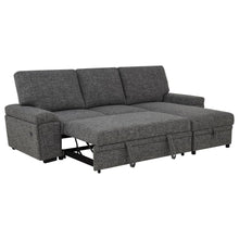 Demko Sleeper Sectional Sofa with Speaker and Storage Chaise – Granite