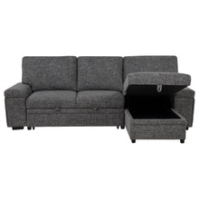 Demko Sleeper Sectional Sofa with Speaker and Storage Chaise – Granite