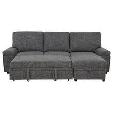 Demko Sleeper Sectional Sofa with Speaker and Storage Chaise – Granite