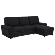Demko Sleeper Sectional Sofa with Speaker and Storage Chaise – Black