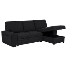 Demko Sleeper Sectional Sofa with Speaker and Storage Chaise – Black