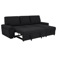 Demko Sleeper Sectional Sofa with Speaker and Storage Chaise – Black