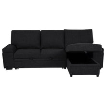 Demko Sleeper Sectional Sofa with Speaker and Storage Chaise – Black