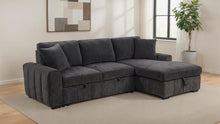 Pastrana Upholstered Sleeper Sectional Sofa RAF Chaise – Charcoal Grey