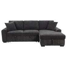 Pastrana Upholstered Sleeper Sectional Sofa RAF Chaise – Charcoal Grey