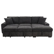 Pastrana Upholstered Sleeper Sectional Sofa RAF Chaise – Charcoal Grey
