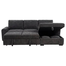 Pastrana Upholstered Sleeper Sectional Sofa RAF Chaise – Charcoal Grey
