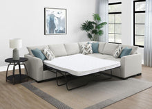 Ashford Chenille Upholstered Sleeper Sectional Sofa – Greige