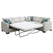 Ashford Chenille Upholstered Sleeper Sectional Sofa – Greige