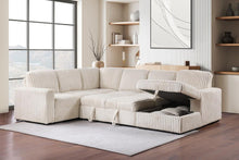 Devonshire Sleeper Sectional Sofa Storage Chaise – Camel
