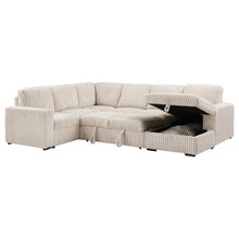 Devonshire Sleeper Sectional Sofa Storage Chaise – Camel