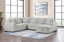 Devonshire Sleeper Sectional Sofa Storage Chaise – Grey