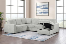 Devonshire Sleeper Sectional Sofa Storage Chaise – Grey