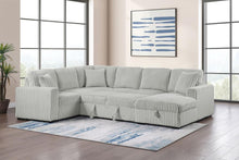 Devonshire Sleeper Sectional Sofa Storage Chaise – Grey