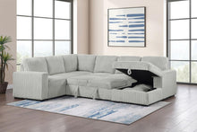 Devonshire Sleeper Sectional Sofa Storage Chaise – Grey