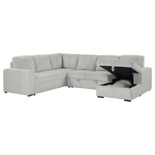 Devonshire Sleeper Sectional Sofa Storage Chaise – Grey