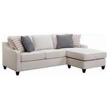 Mcloughlin Upholstered Sloped Arm Sectional Sofa – Platinum