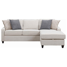 Mcloughlin Upholstered Sloped Arm Sectional Sofa – Platinum