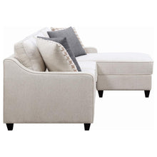 Mcloughlin Upholstered Sloped Arm Sectional Sofa – Platinum