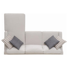 Mcloughlin Upholstered Sloped Arm Sectional Sofa – Platinum