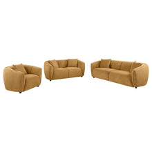 Aleisha 3 Piece Fabric Upholstered Sofa Set – Mustard Yellow