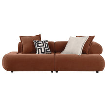 Byrne 105-inch Chenille Modular Bumper Sectional Sofa – Rust