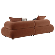 Byrne 105-inch Chenille Modular Bumper Sectional Sofa – Rust