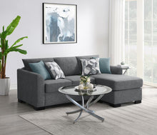 Storey Upholstered Sleeper Sectional Chaise Sofa – Grey