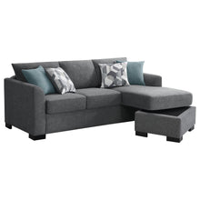 Storey Upholstered Sleeper Sectional Chaise Sofa – Grey