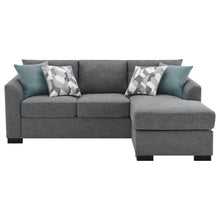 Storey Upholstered Sleeper Sectional Chaise Sofa – Grey