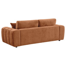 Burnett 3 Piece Chenille Upholstered Sofa Set – Burnt Orange