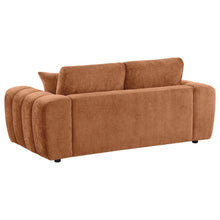 Burnett 3 Piece Chenille Upholstered Sofa Set – Burnt Orange