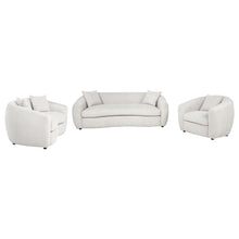 Isabella 3 Piece Fabric Upholstered Sofa Set – Sand Fabric