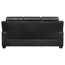 Finley 3 Piece Upholstered Padded Arm Tufted Sofa Set – Black