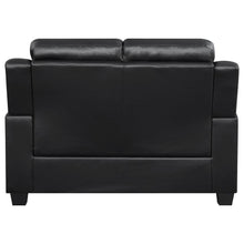 Finley 3 Piece Upholstered Padded Arm Tufted Sofa Set – Black