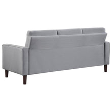 Bowen 3 Piece Upholstered Track Arm Tufted Sofa Set – Grey