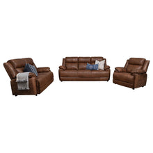 Ellington 3 Piece Upholstered Padded Arm Sofa Set – Dark Brown