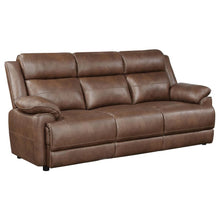 Ellington 3 Piece Upholstered Padded Arm Sofa Set – Dark Brown